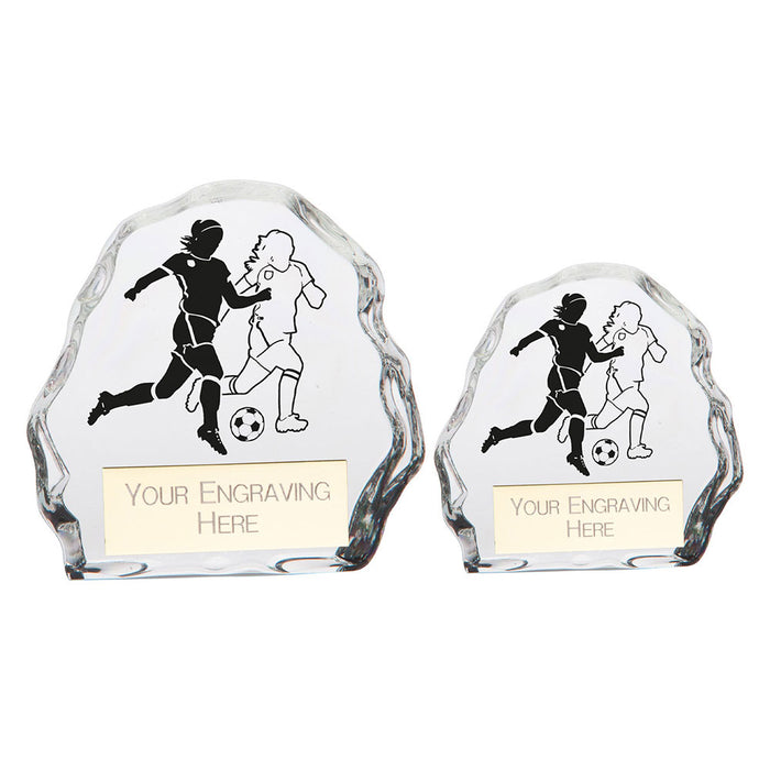 Mystique Football Female Glass Award