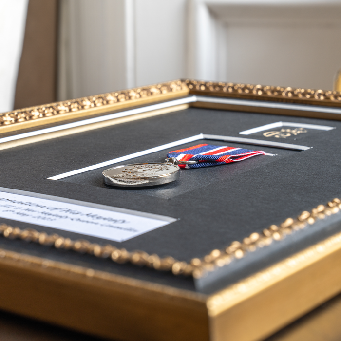 King Charles Coronation Full Size Medal Framed