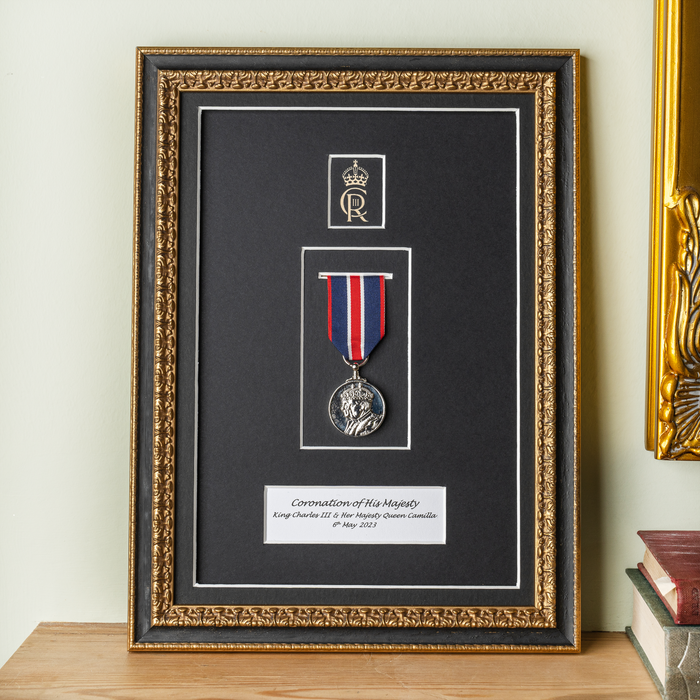 King Charles Coronation Full Size Medal Framed