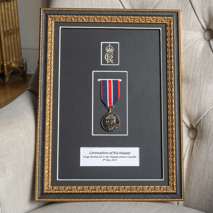 King Charles Coronation Full Size Medal Framed