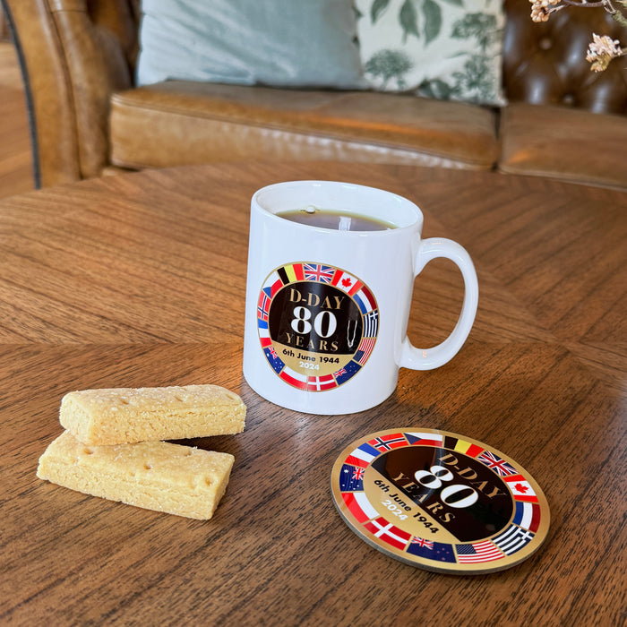 D-Day 80 Commemorative Mug & Coaster Set