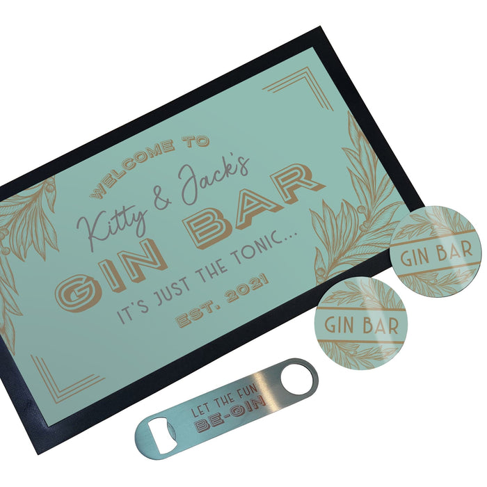 Personalised Gin Bar Accessory Set