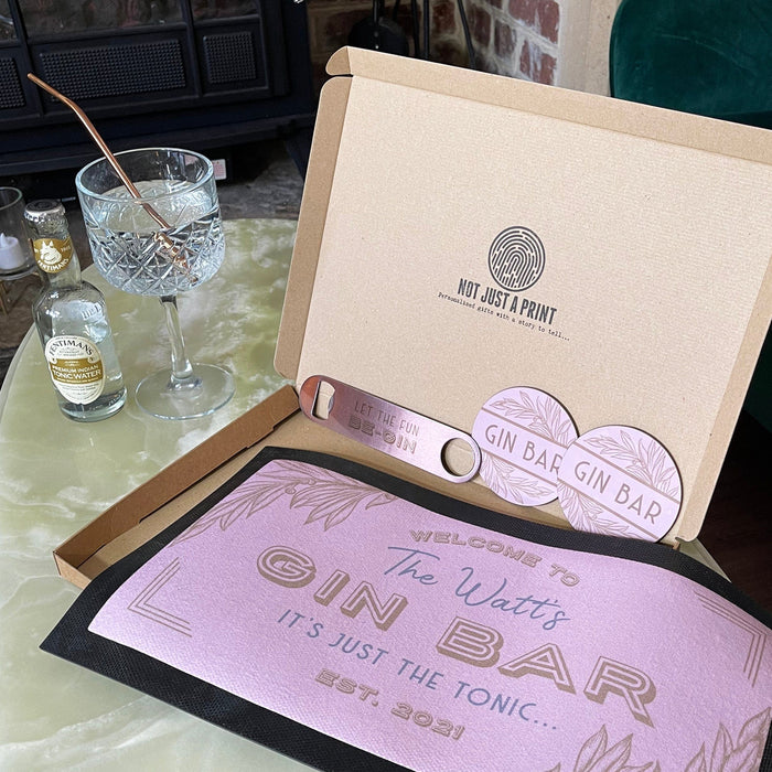 Personalised Gin Bar Accessory Set