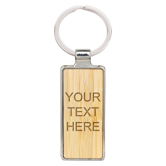 Echo Rectangle Bamboo Keyring