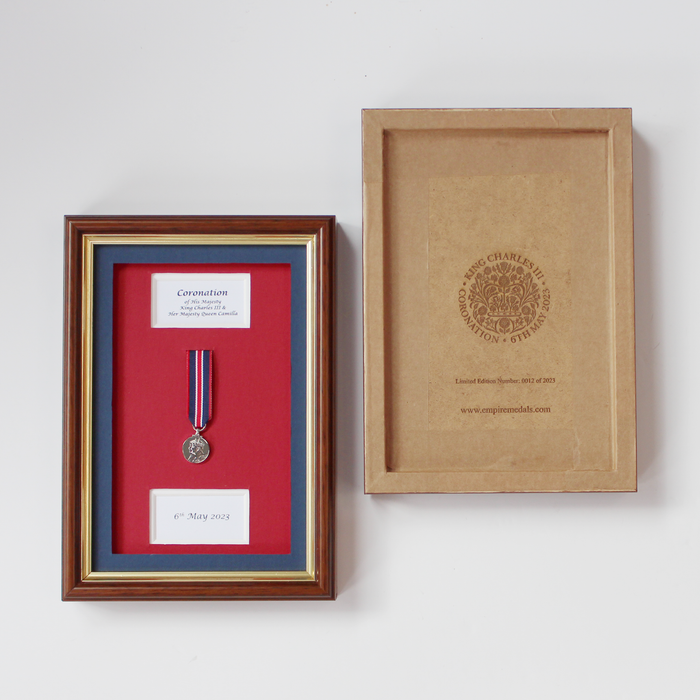 Limited Edition King Charles Coronation Miniature Medal Frame