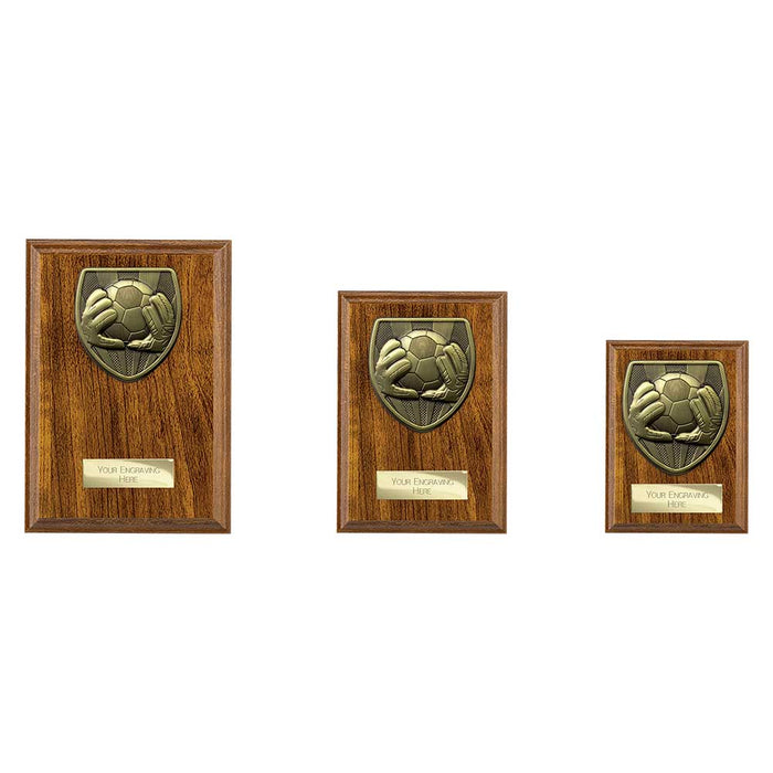 Cobra Plaque Football Goal Keeper Award - Walnut Finish