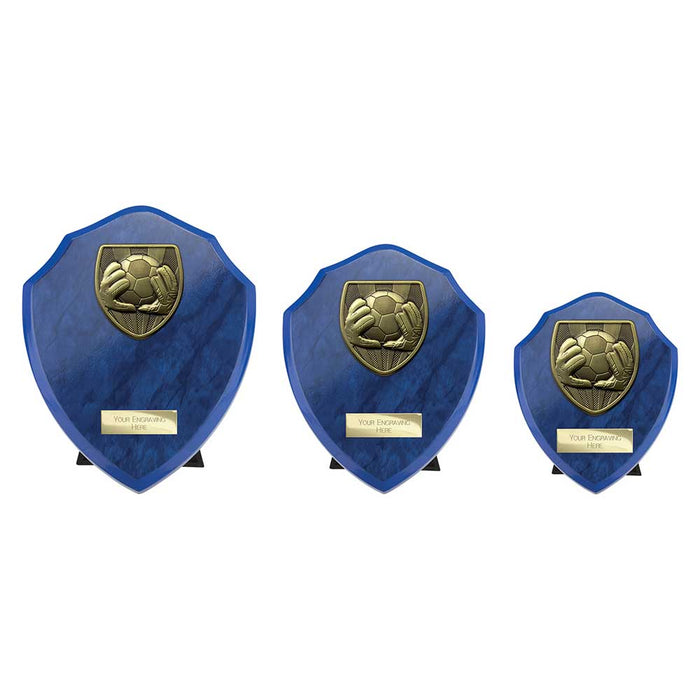 Cobra Shield Football Goal Keeper Award - Blue Finish