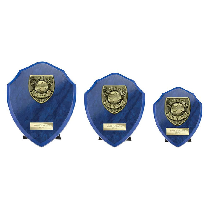 Cobra Shield Thank you Coach Award - Blue Finish