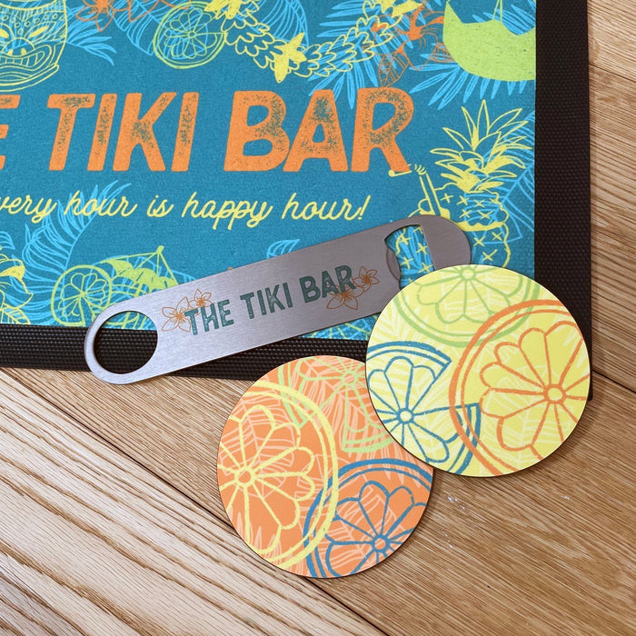 Personalised Tiki Bar Home Pub Set