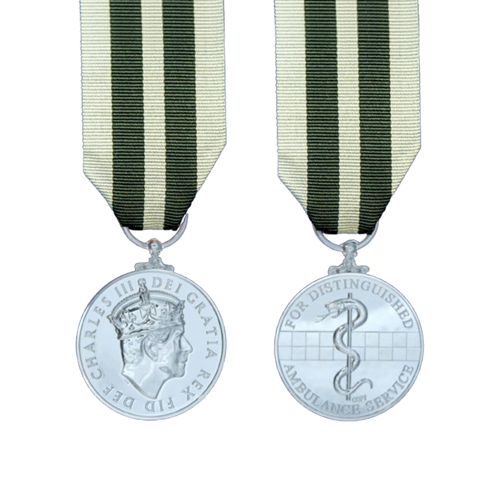 King's Ambulance Service Medal Miniature CIIIR