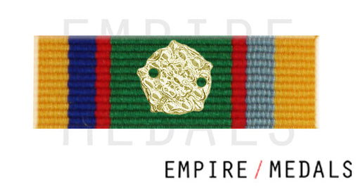 Cadet Forces Medal Ribbon Bar with Gold Rosette