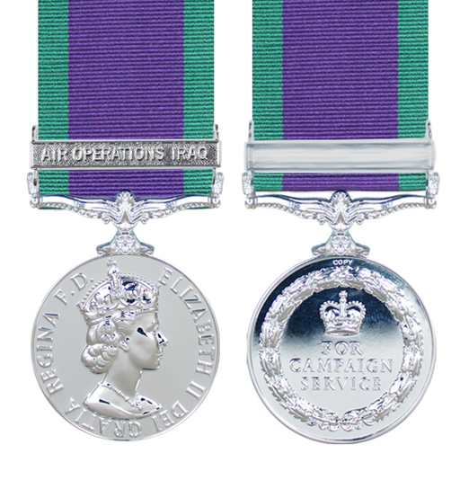 General Service Medal 1962 with Air Operations Iraq Clasp