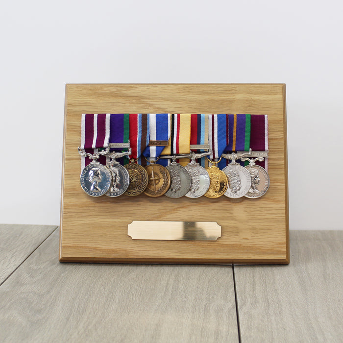 Light Oak Medal Display Plaque - Landscape