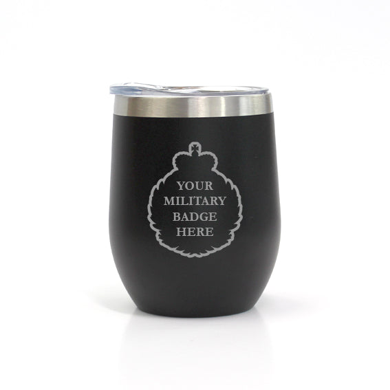 Military Badge Engraved 350ml Thermal Mug